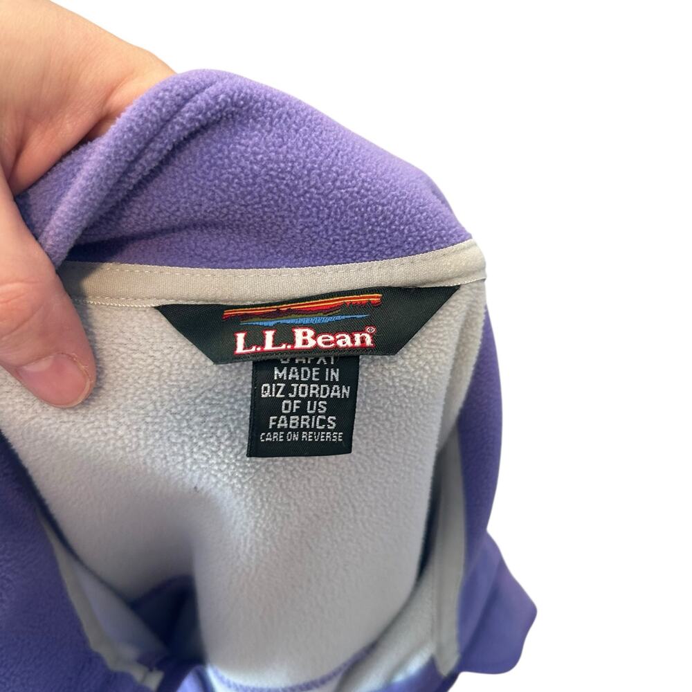 LL Bean Polar Tech Purple Full Zip Fleece Jacket Large - Picture 3 of 13
